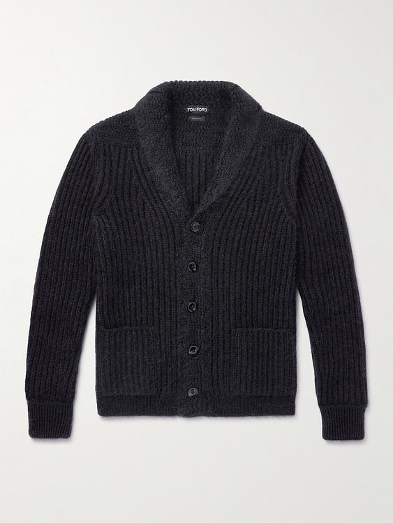 Black cardigan from Tom Ford