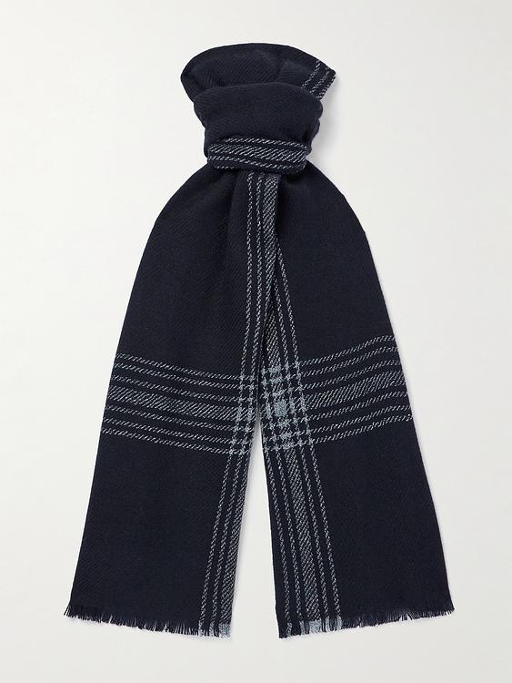 Checkered black scarve from Loro Piana