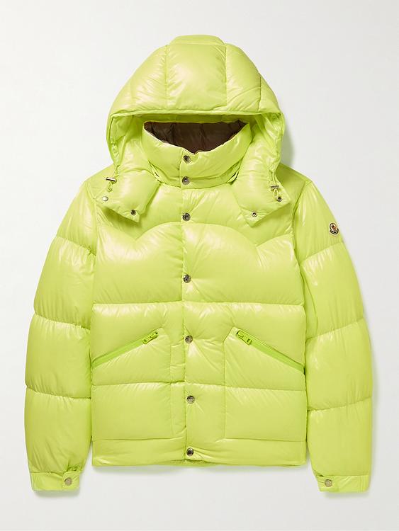 Yellow down jacket from Moncler