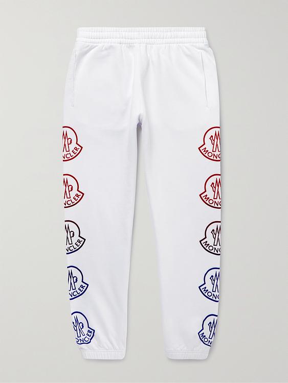 White sweatpants from Moncler