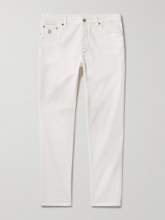 White chinos from Brunello Cucinelli