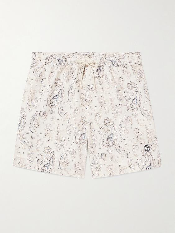 White swim shorts from Brunello Cucinelli