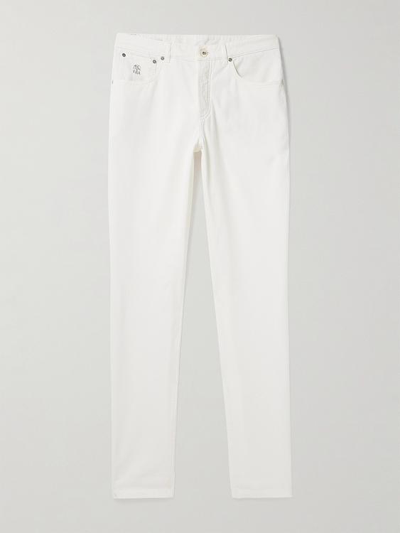 White chinos from Brunello Cucinelli
