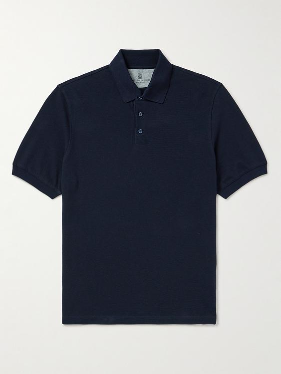 Black short sleeve polo shirt from Brunello Cucinelli