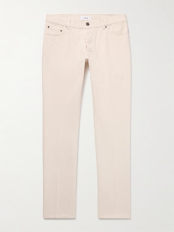 White chinos from Lardini