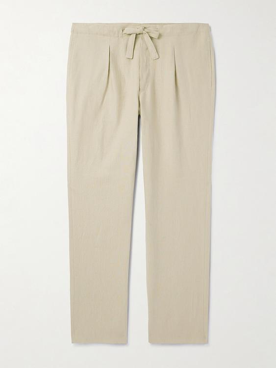 Beige drawstring trousers from Stòffa
