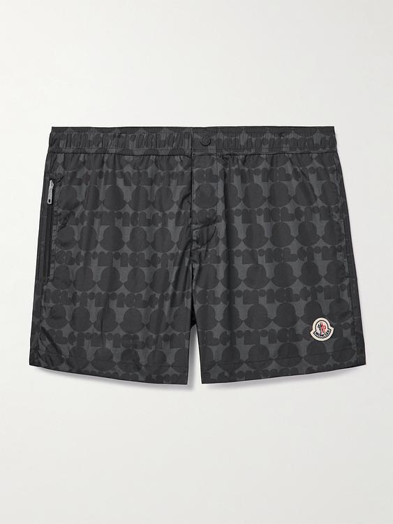 Dark grey swim shorts from Moncler