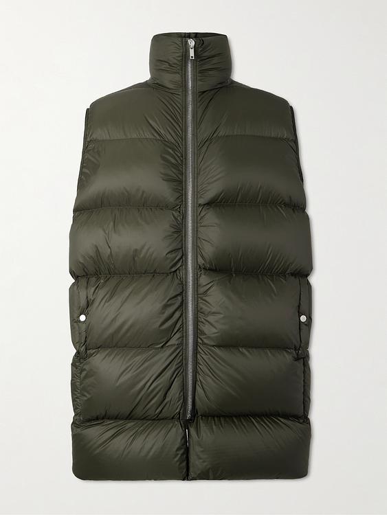 Dark green vest from Rick Owens