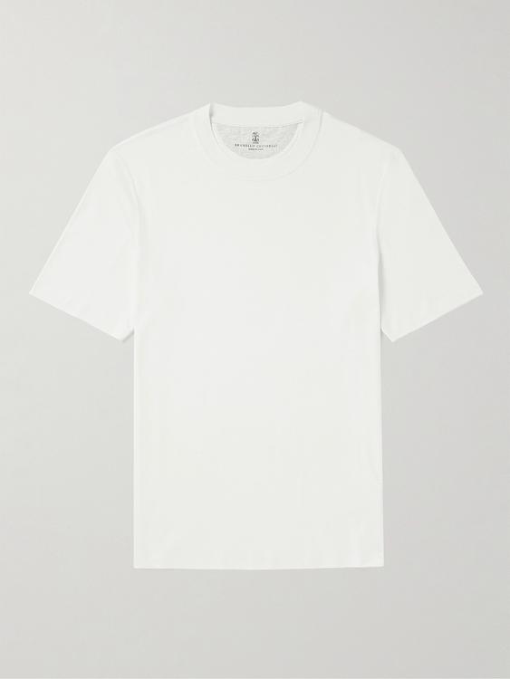 White t-shirt from Brunello Cucinelli