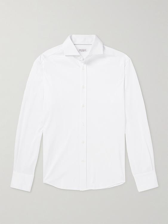 White casual shirt from Brunello Cucinelli