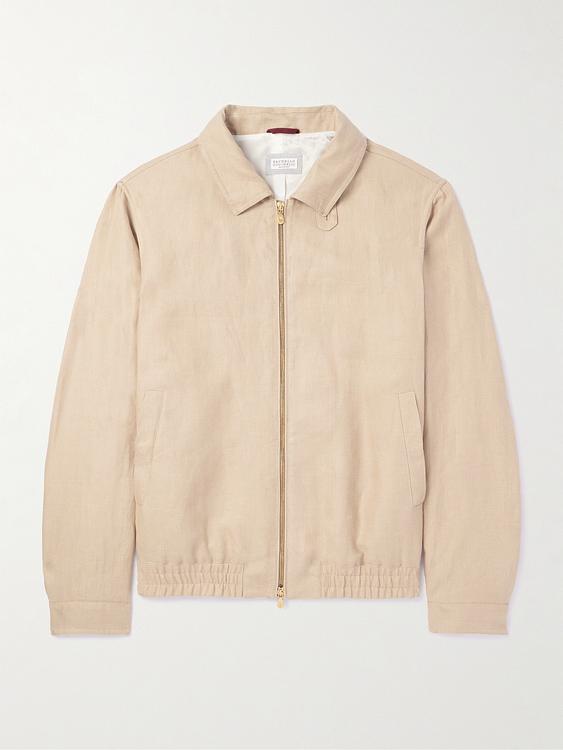 Beige casual jacket from Brunello Cucinelli
