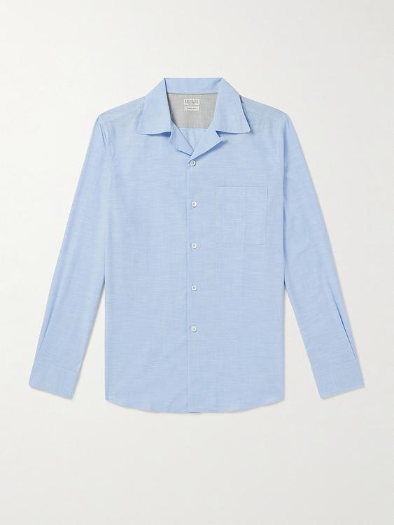 Light blue casual shirt from Brunello Cucinelli