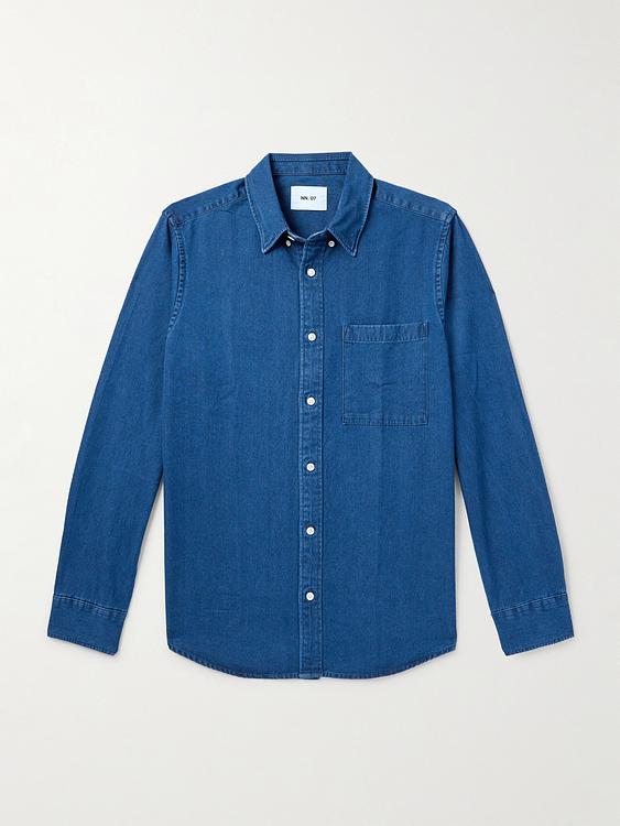 Dark blue denim shirt from NN07