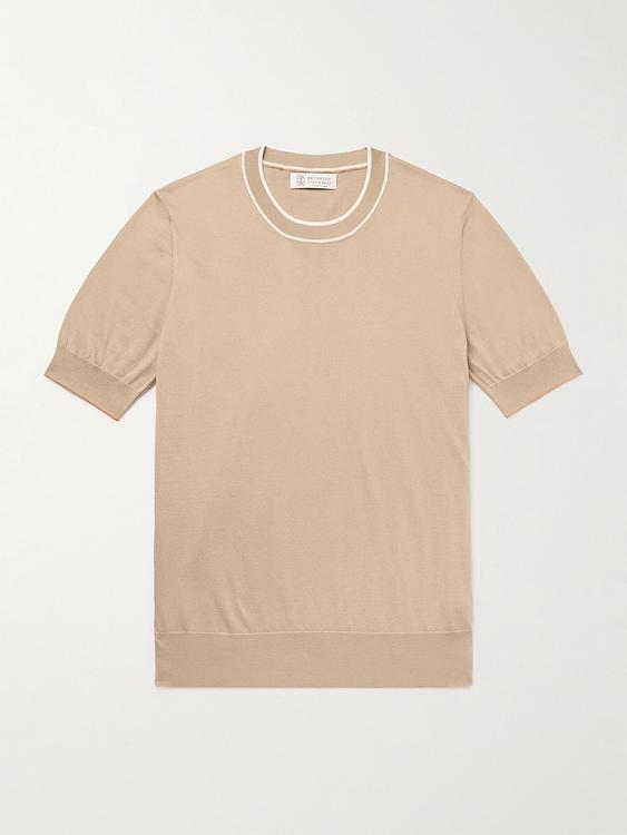 Beige t-shirt from Brunello Cucinelli