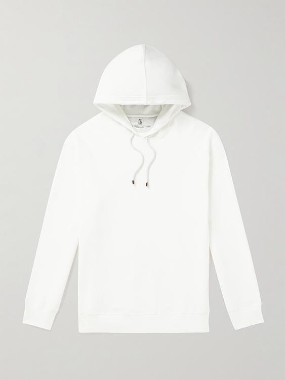 White hooded sweatshirt from Brunello Cucinelli