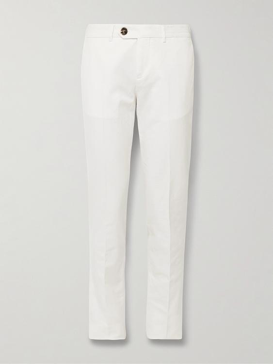 White chinos from Brunello Cucinelli