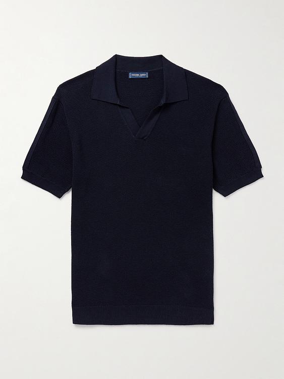 Black short sleeve polo shirt from Frescobol Carioca
