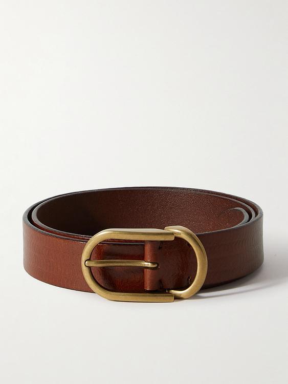 Dark brown belt from Brunello Cucinelli