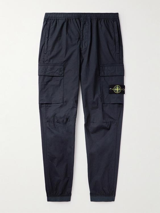 Black cargo trousers from Stone Island