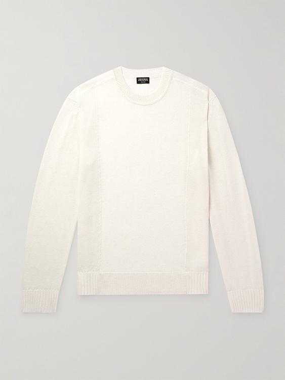 White sweatshirt from Zegna