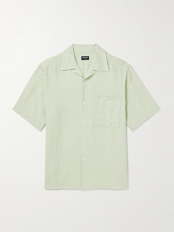 Grey short sleeve shirt from Zegna