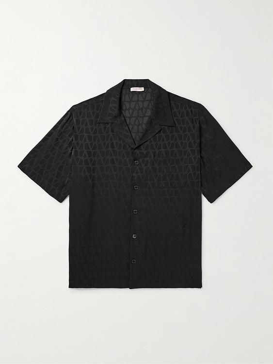 Black short sleeve shirt from Valentino Garavani