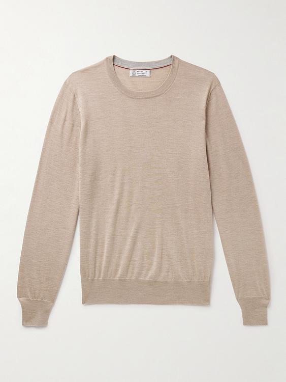 Beige sweatshirt from Brunello Cucinelli