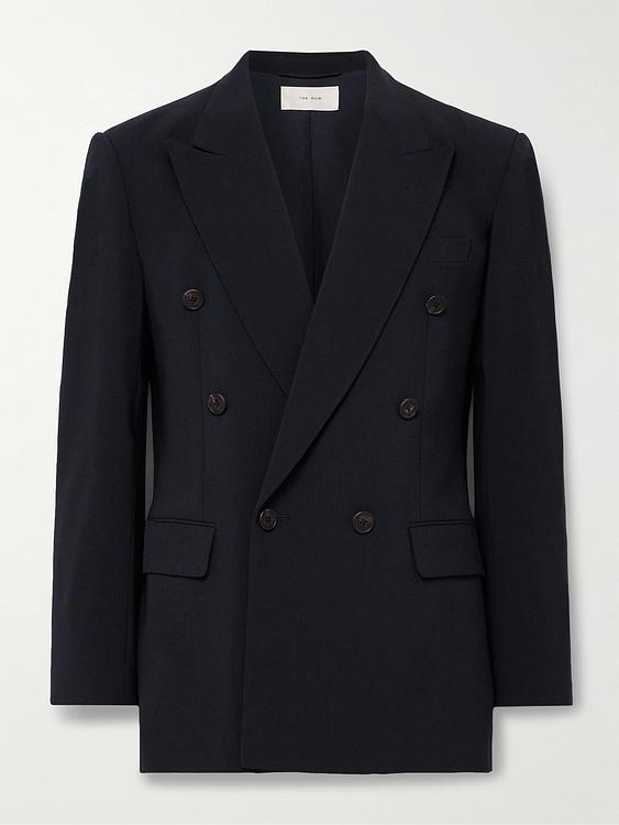 Black double-breasted blazer from The Row