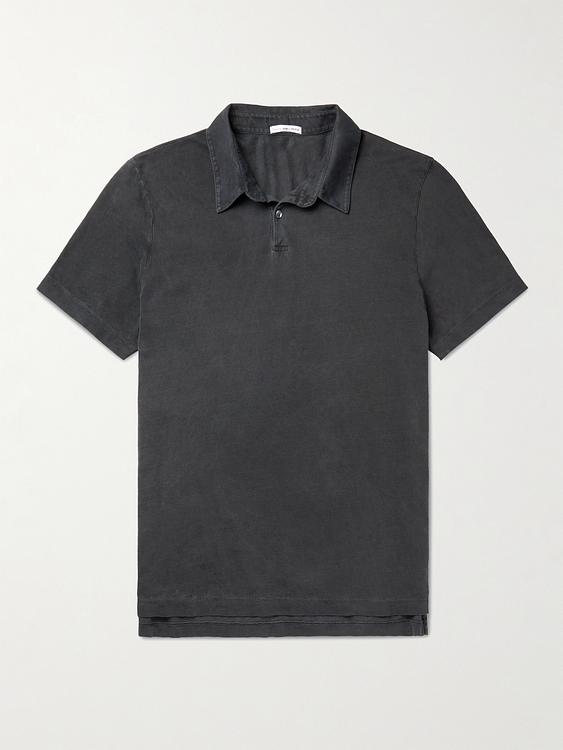 Dark grey short sleeve polo shirt from James Perse