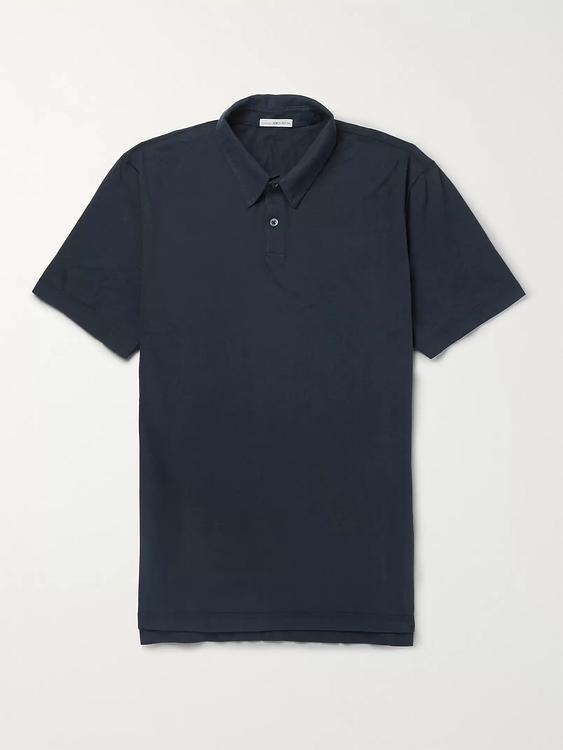 Dark grey short sleeve polo shirt from James Perse