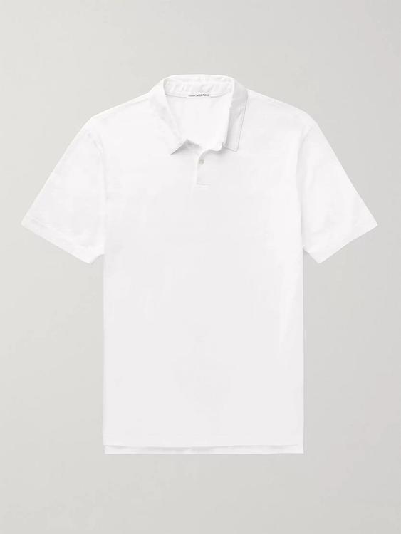 White short sleeve polo shirt from James Perse