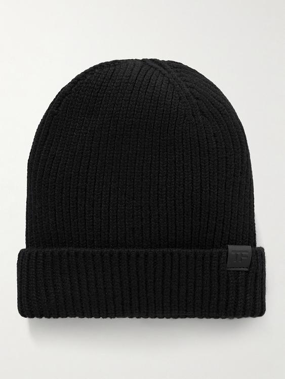Black beanie from Tom Ford