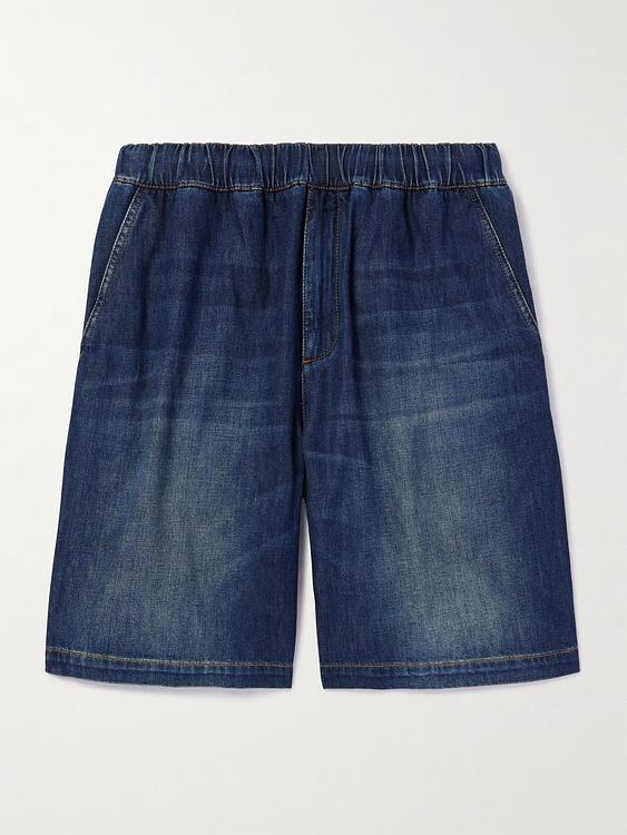 Dark blue denim shorts from Valentino Garavani