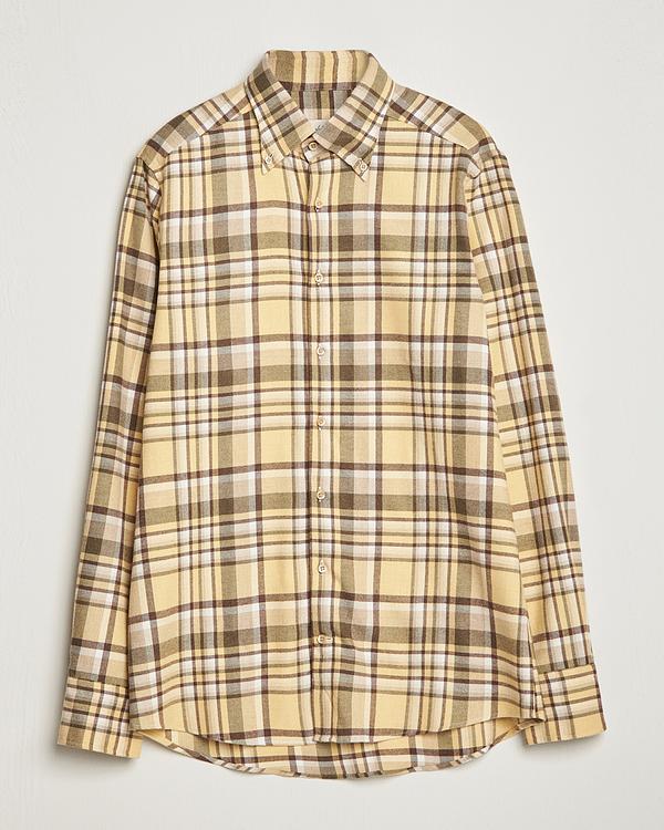 Checkered taupe flannel shirt from Stenströms