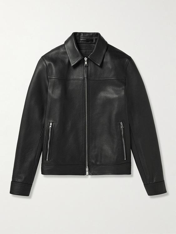 Black leather jacket from Mr P.