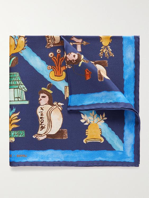 Multicolor pocket square from Rubinacci