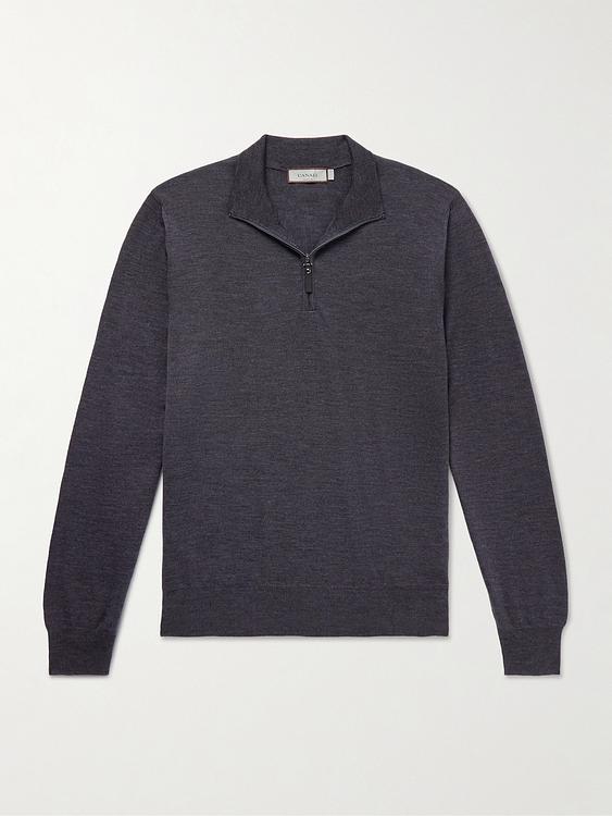 Dark grey half-zip from Canali