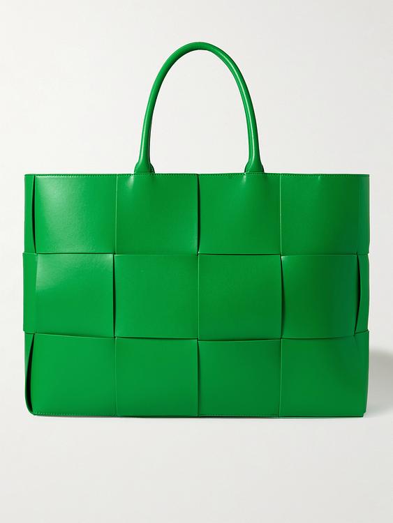 Green tote bag from Bottega Veneta