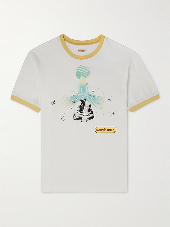 Print white t-shirt from Kapital