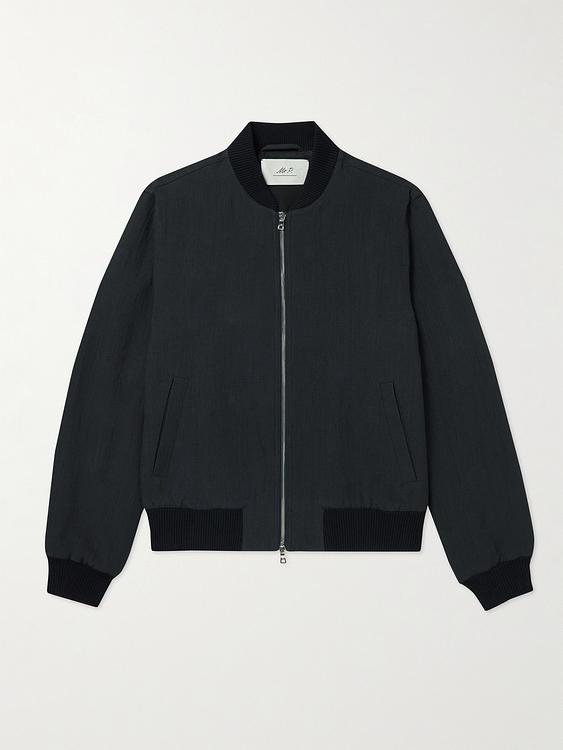 Black bomber jacket from Mr P.