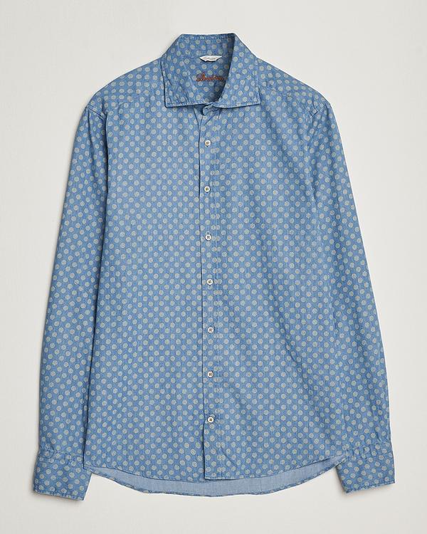 Dotted blue denim shirt from Stenströms