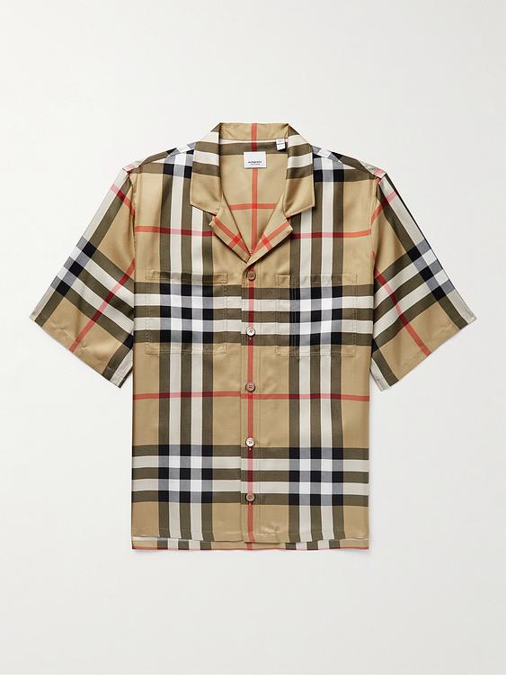 Checkered multicolor short sleeve shirt from Burberry