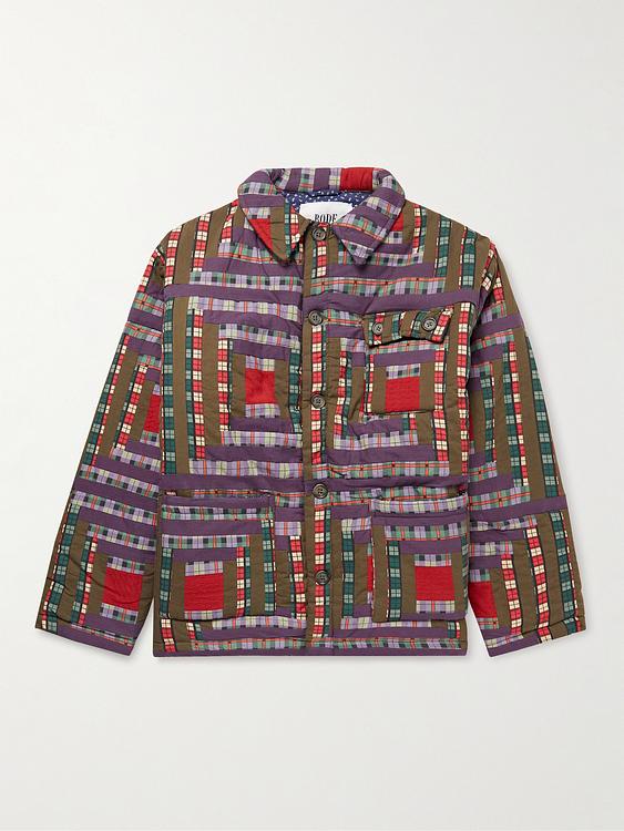 Checkered multicolor casual jacket from Bode