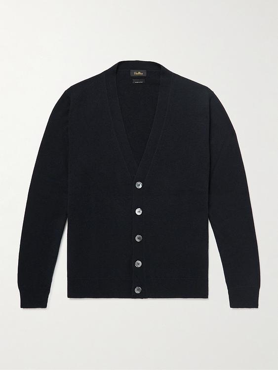 Black cardigan from Sulka