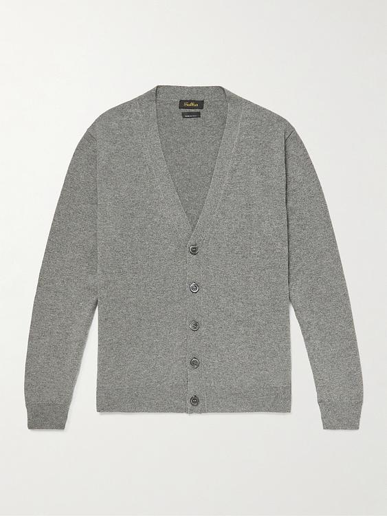 Grey cardigan from Sulka