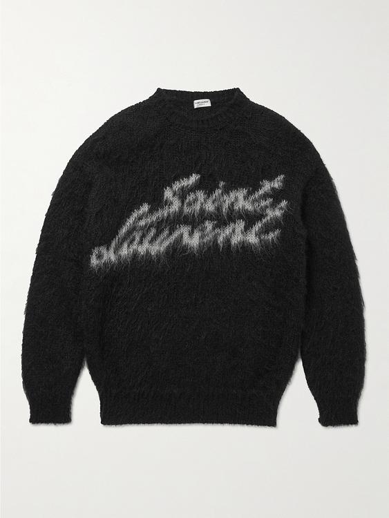 Print black sweatshirt from Saint Laurent