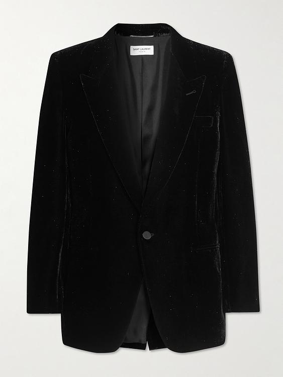 Black tuxedo jacket from Saint Laurent