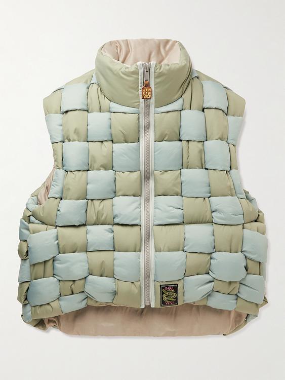 Checkered multicolor vest from Kapital