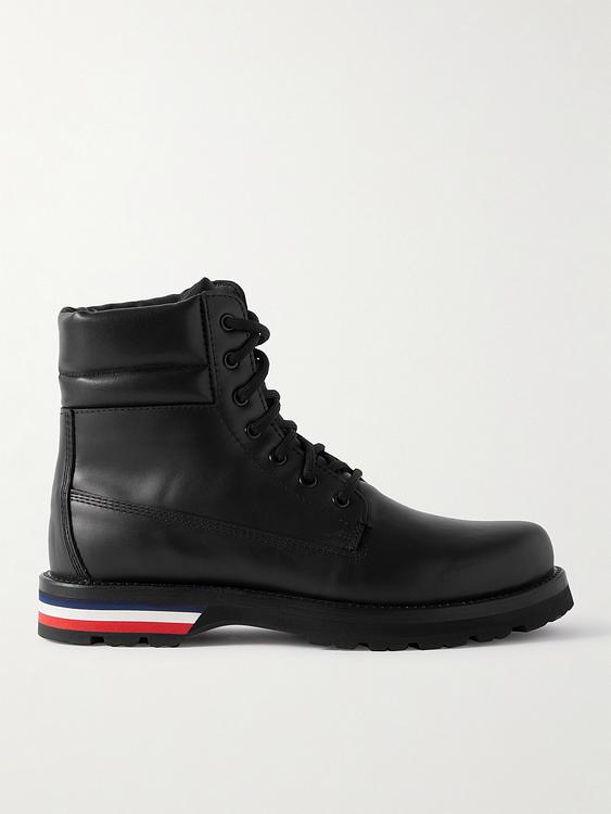 Black lace-up boots from Moncler