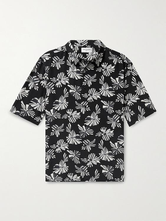 Black short sleeve shirt from Saint Laurent